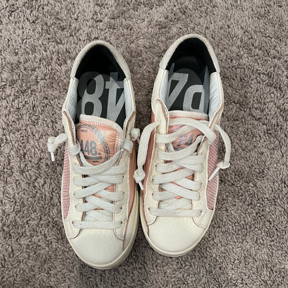 Pink sparkly P448 sneakers barely worn. Sz 39